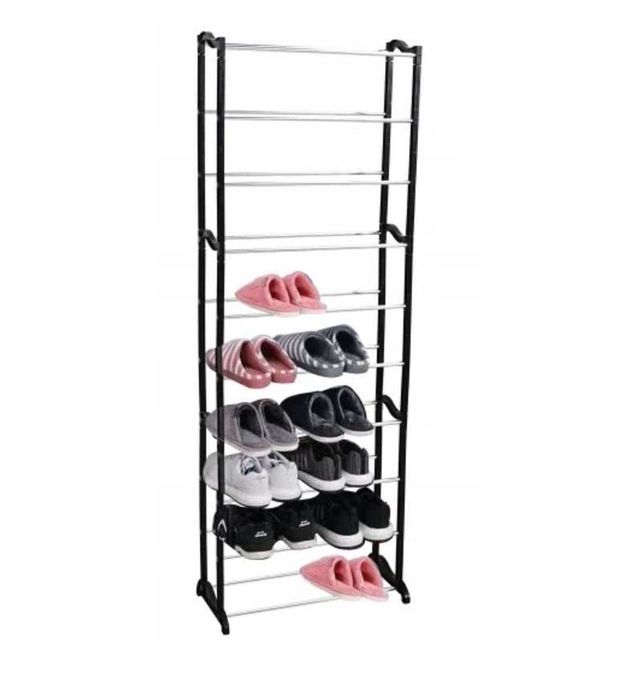 PÓŁKA NA BUTY obuwie metalowa 30 par stojak regał szafka organizer