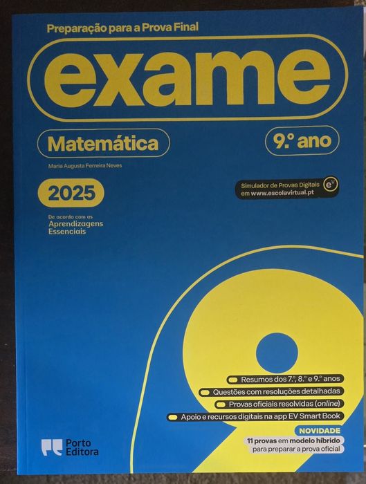 Exame Matemática 9⁰Anos - Livro de Preparação 2025 - [A ESTREAR]