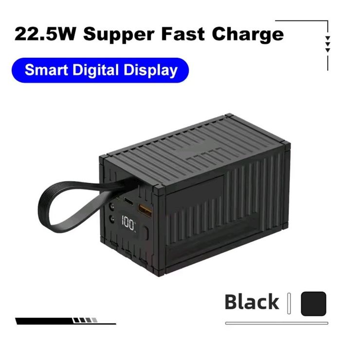 Корпус 21700 4 акумулятори 22W PowerBank швидка зарядка ліхтар