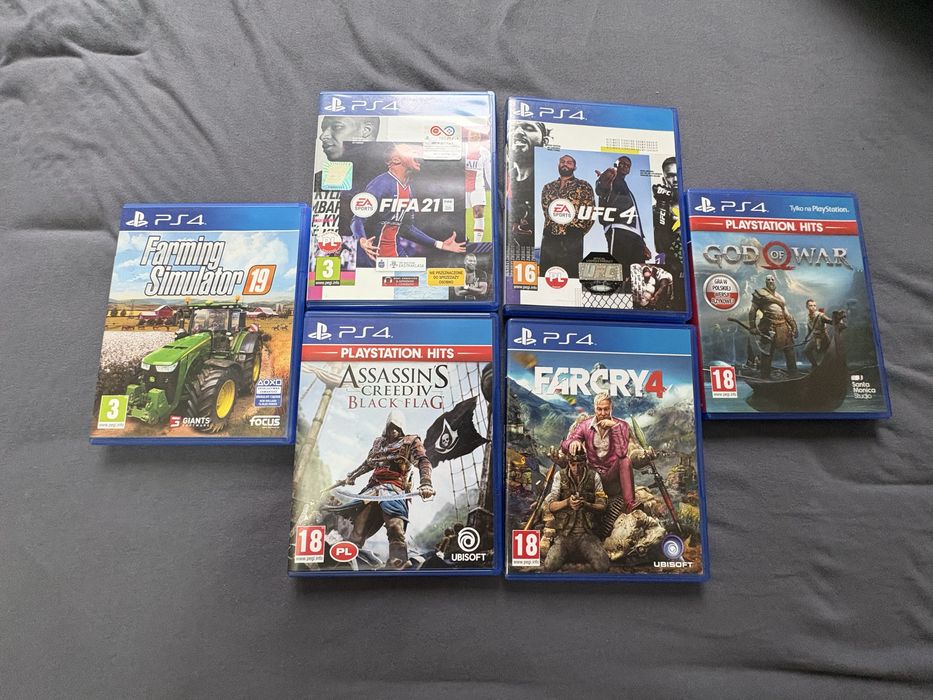 PlayStation 4  slim dysk 500GB + pad + HDMI + 6 gier – ZESTAW