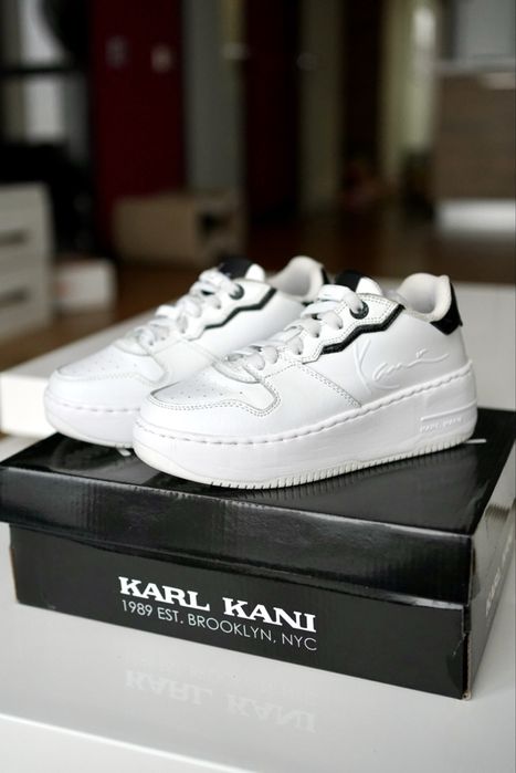 Снікерси Karl Kani білі шкіряні