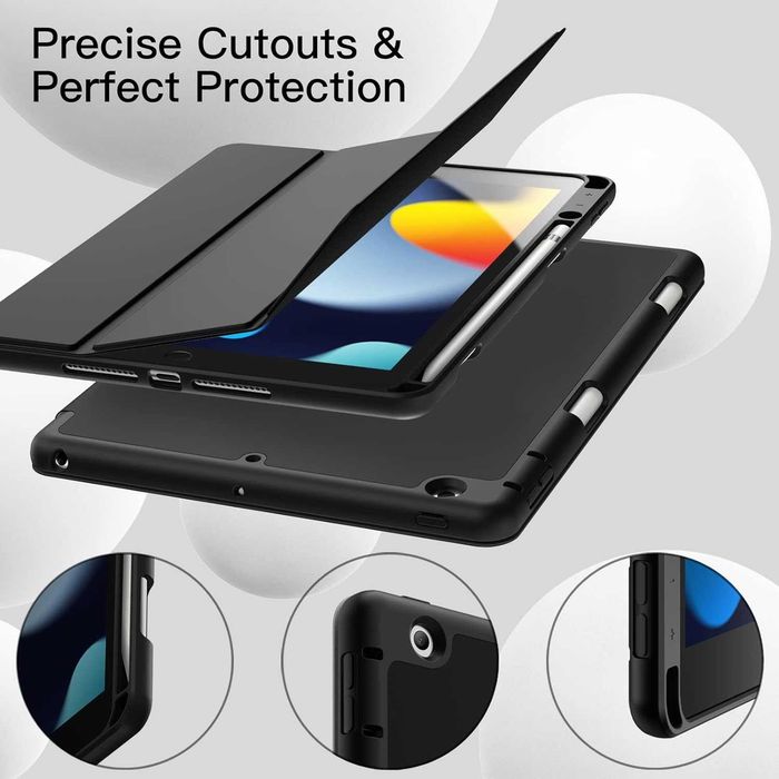 JETech iPad 10.2'' 7 8 9 etui pancerne stojak Smart Cover czarne