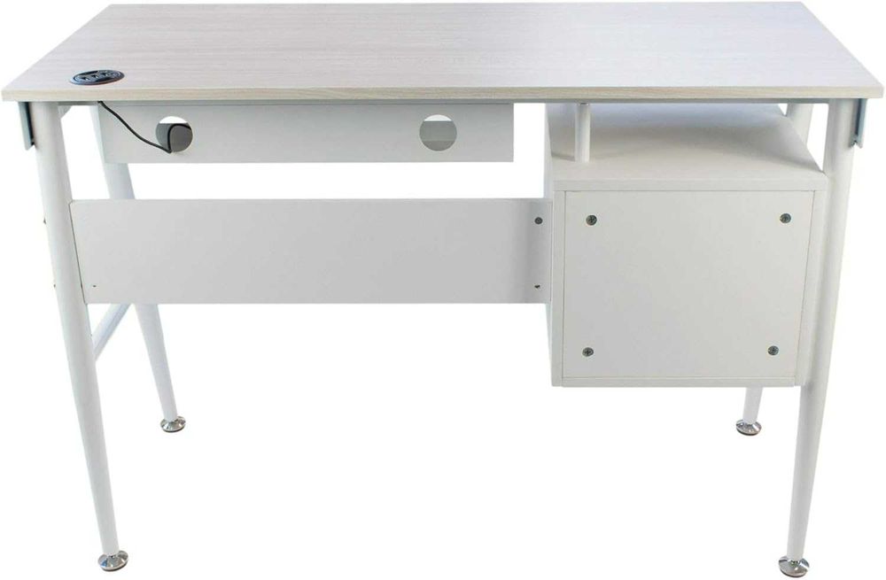 Biurko 110 cm szer z 2 szufladami i systemem zarządzania