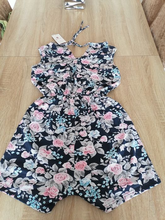 Kombinezon kwiaty koronką L XL