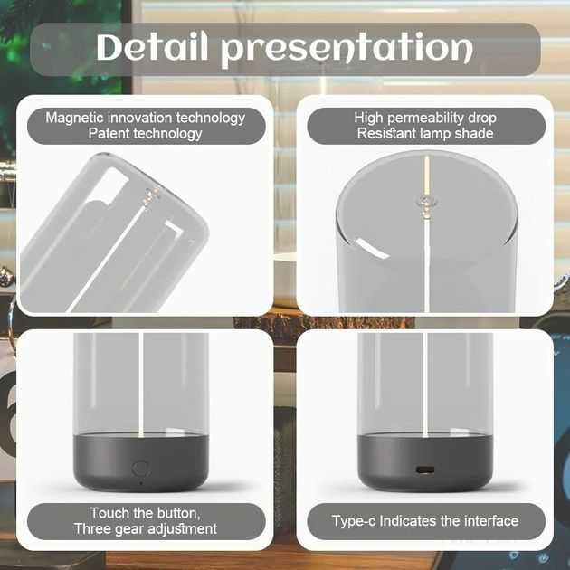 Настільна лампа нічник з акумулятором та гнучким Led ночник настольная