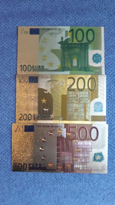 Notas de Euros  em pvc (portes incluídos em correio registado.