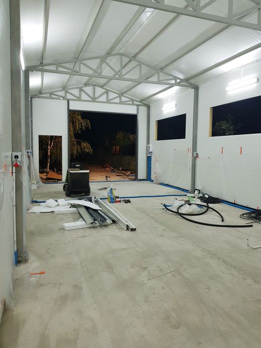Hala garaż magazyn konstrukcja kratownice dźwigary słupy 10x24x4