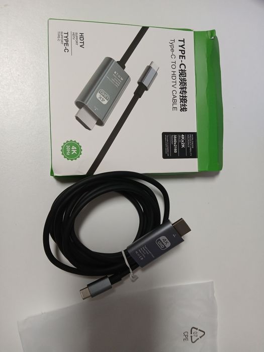 Cabo usb C to HDMI macho 4 K (3 metros)