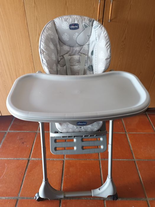 Cadeira de Refeição Alta CHICCO Polly Easy Nature (Cinzento - 4 Rodas)
