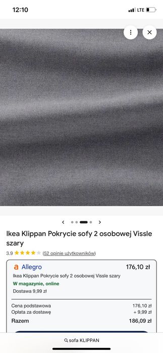 Pokrowiec Sofa ikea KLIPPAN