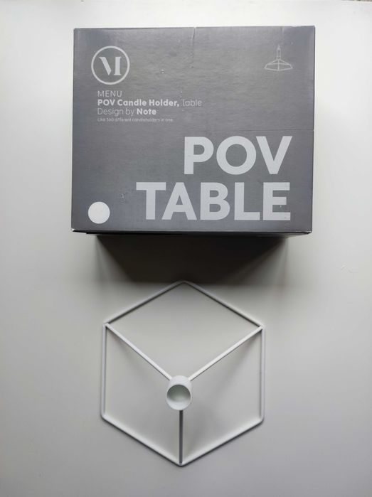 MENU POV Porta-velas branco *NOVO*