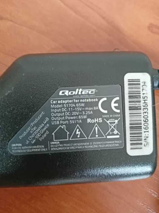 Samochodowa ładowarka do laptopa Qoltec 51704