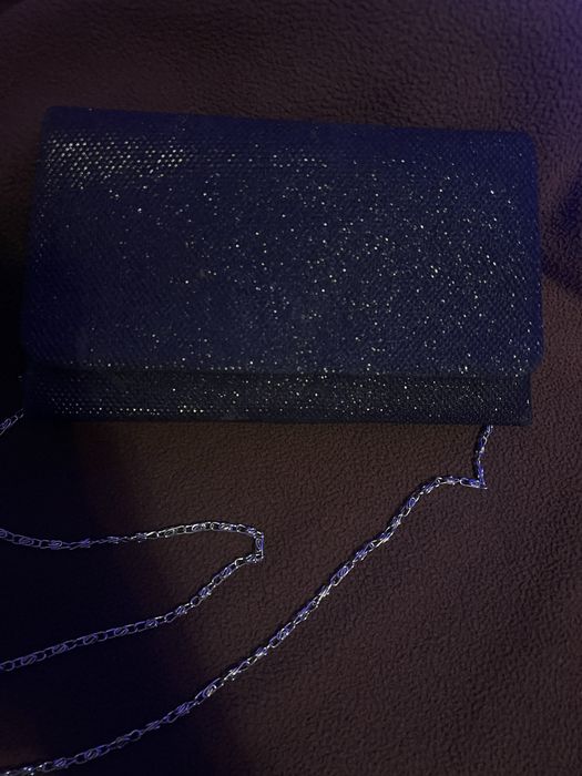 Black Shiny Handbag.