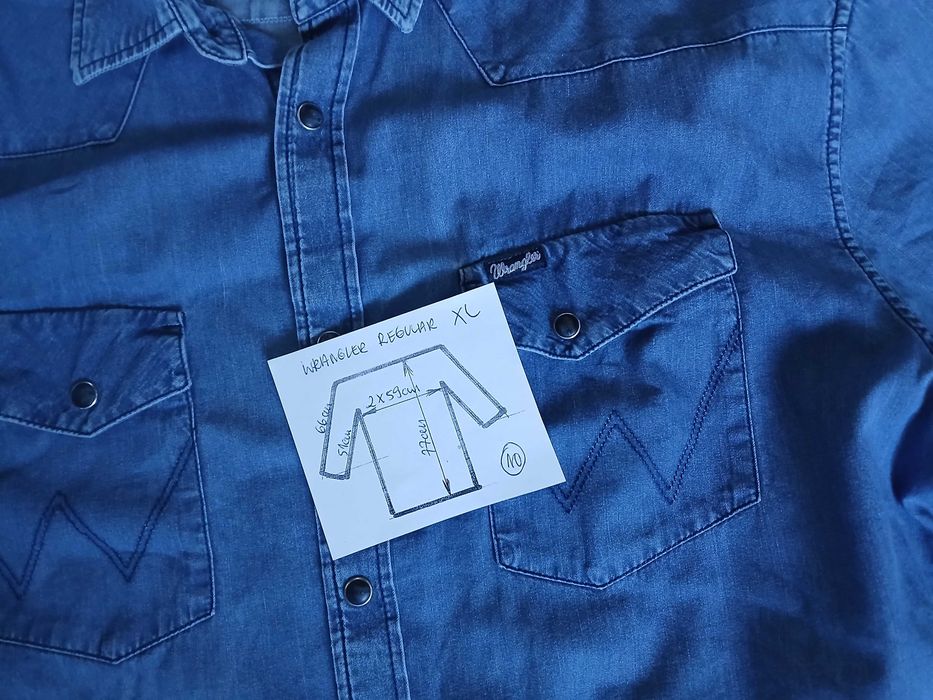 Koszula Jeansowa  Wrangler xl pachy:2x59cm