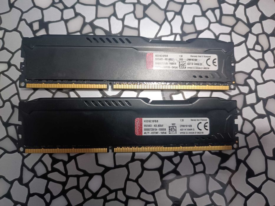 Оперативная память HyperX Fury Black DDR3 2x 8GB 1600MHz
