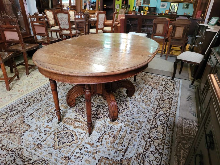 Mesa antiga extensível em madeira maciça - óptimo estad