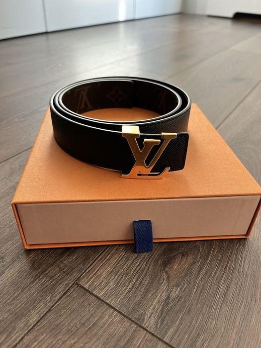 Skórzany pasek Louis Vuitton LV Initiales Leather reversable 32 80cm