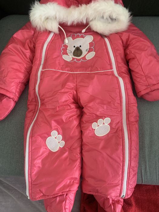 Комбінезон зима 98см б/в рожевий.