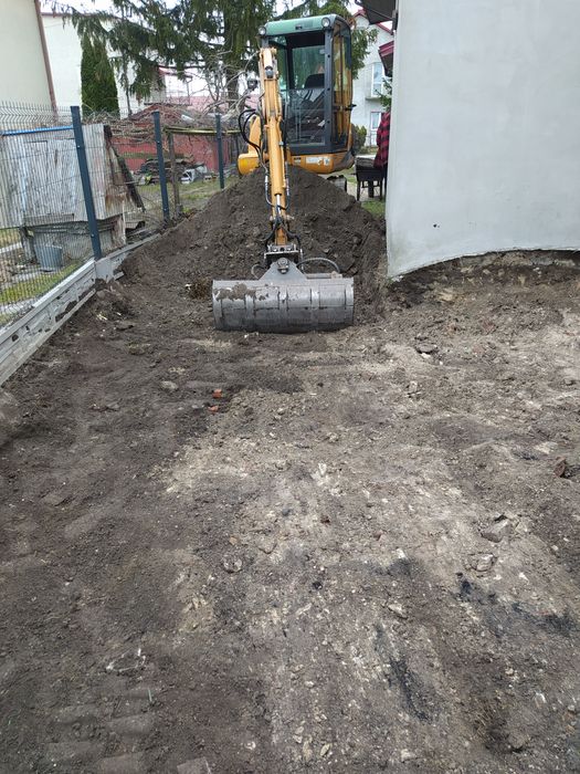 Usługi Minikoparka 3,5t i Koparko-Ładowarka -prace ziemne