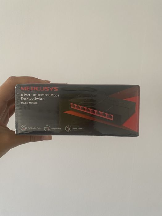 Switch de Rede Mercusys MS108G Gigabit 8 Portas – Novo Selado