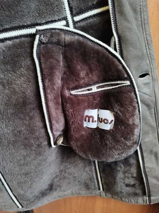 Kożuch męski z naturalnej skóry m.flues