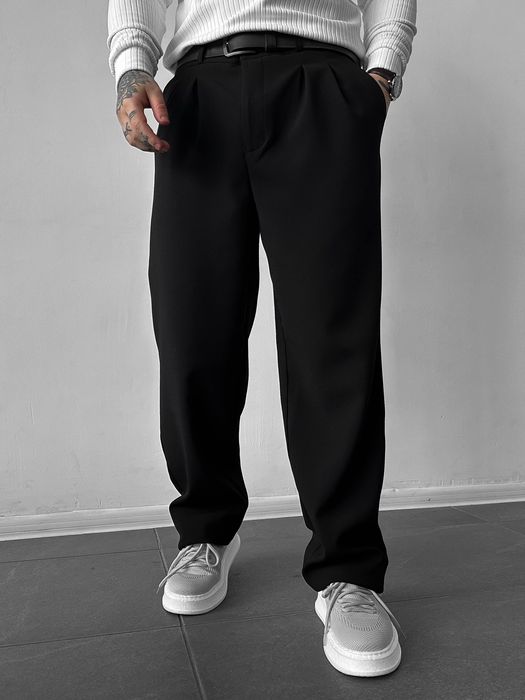 Брюки класичні чорні чоловічі Штани мужские классические черные L