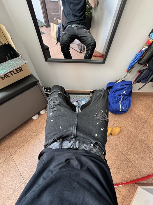 Czarne jeasny slim fit