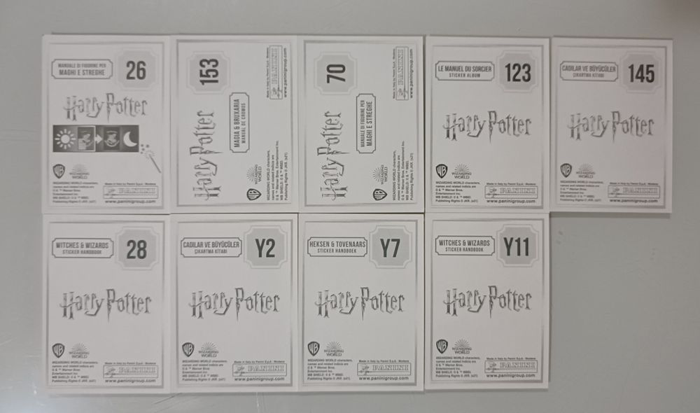 Cromos Panini de Harry Potter