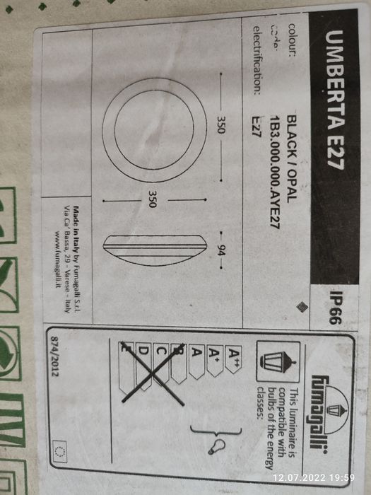 Plafony LED różne modele, produkcja Włochy