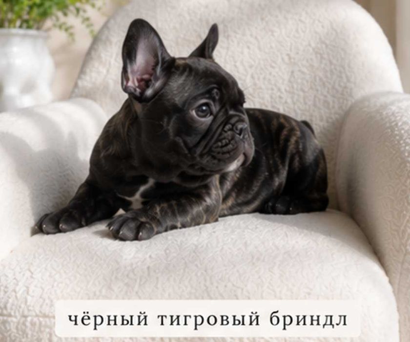 Французский бульдог BLACK BRINDLE (тигровый)