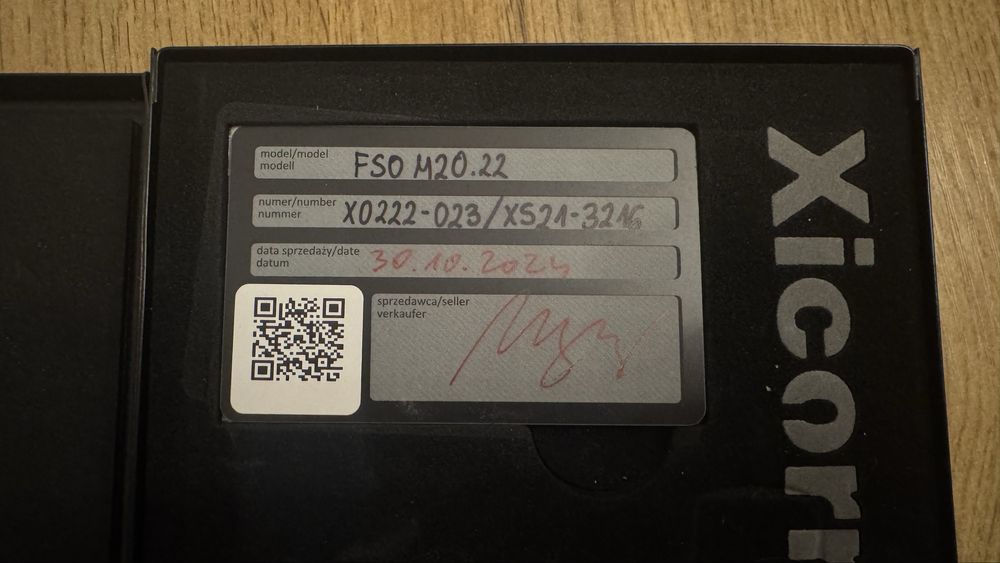 Xicorr FSO M20 z 2023 roku (stan idealny)