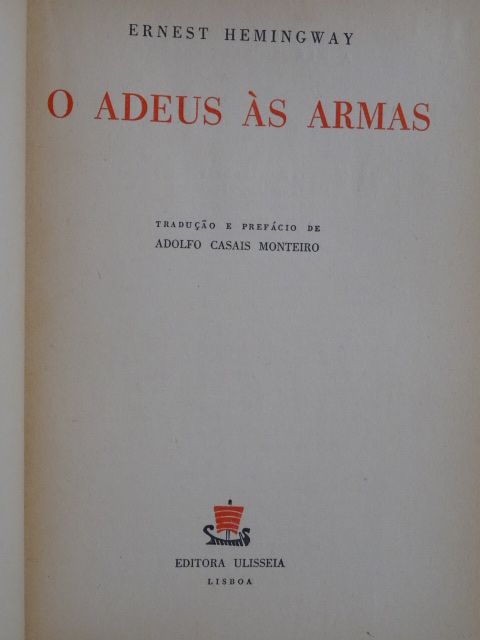 O Adeus às Armas de Ernest Hemingway