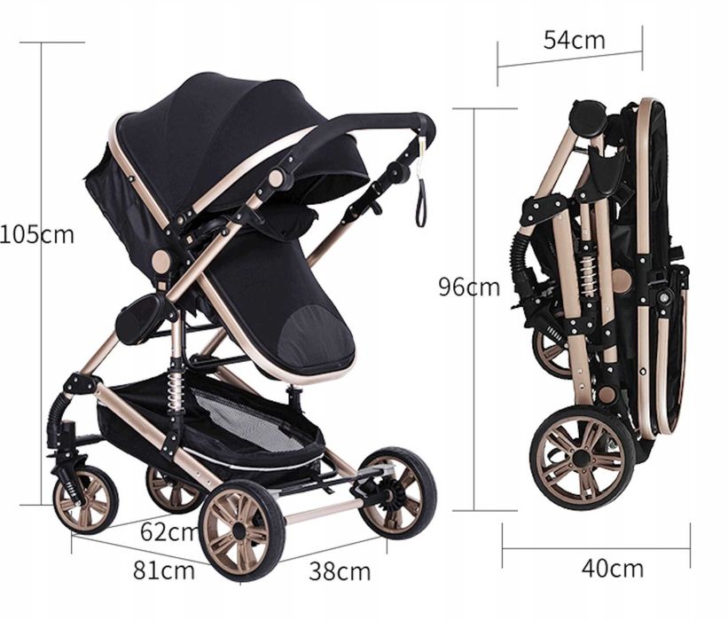 Wózek 3w1 Gondola Spacerówka Fotelik + Gratisy