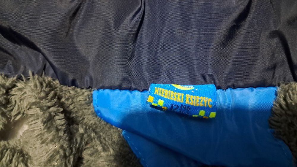 Kurtka niebieska dla chłopca  zimowa  ocieplana r ok 128