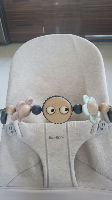Leżaczek / bujaczek Bliss 3D Jersey Baby Bjorn Light Beige