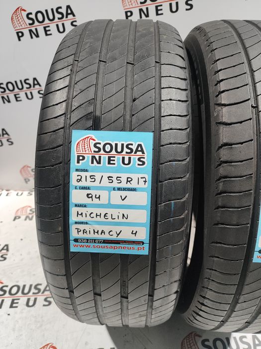 2 pneus semi novos 215-55R17 Michelin - Oferta dos Portes