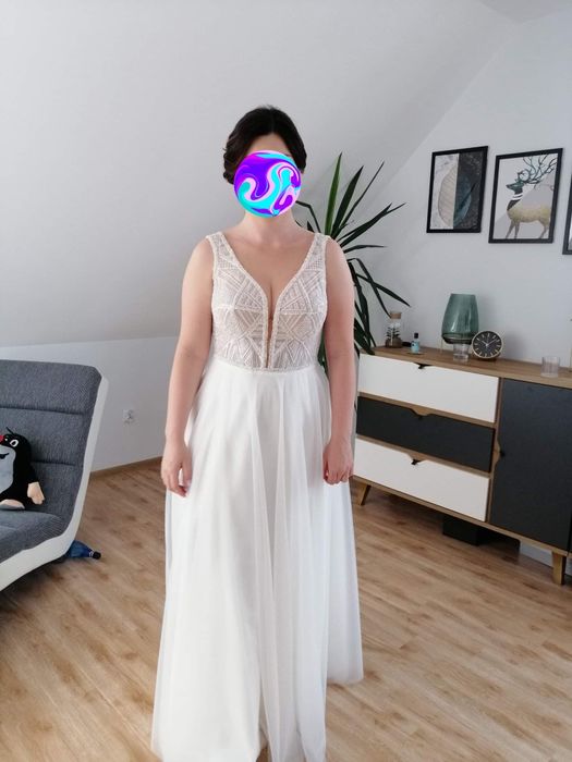 Suknia ślubna Tytania Eliana Kresa z trenem IVORY ogłoszenie do 31 sty