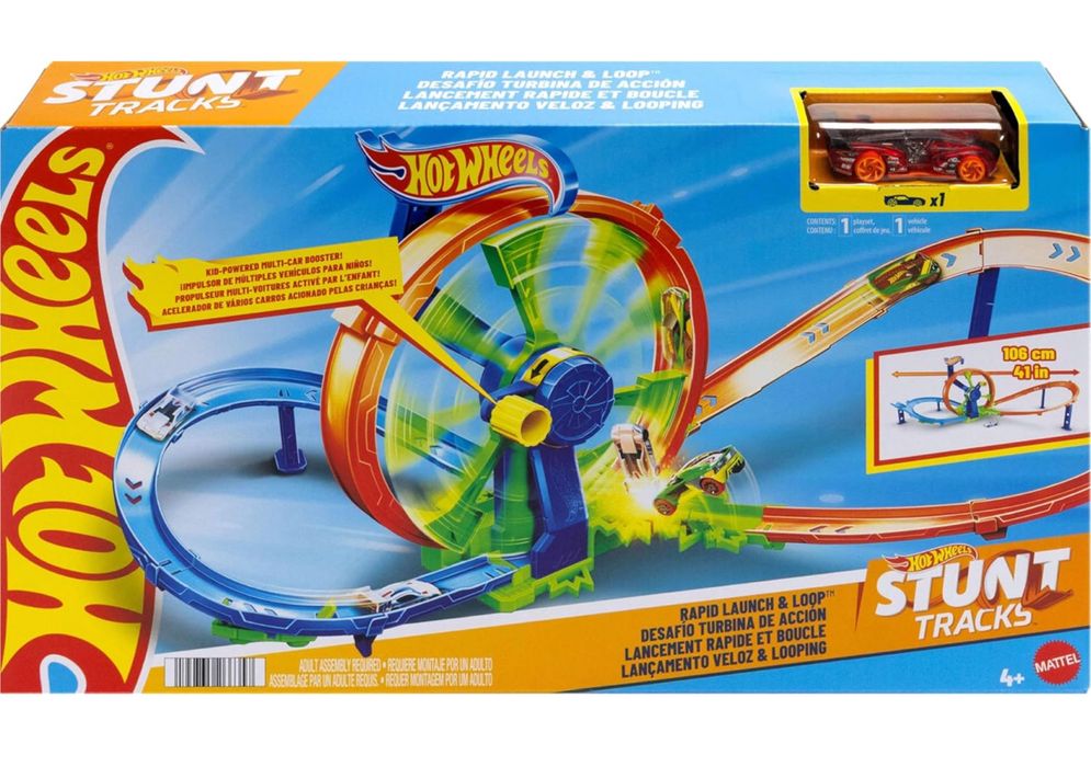 Hot Wheels Track Launch and Loop Хот вілс трек перегони на віражах