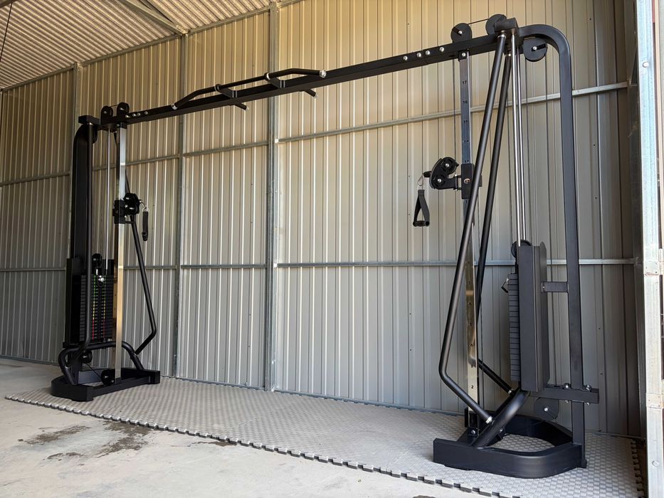 Atlas Gwiazda 1011 PRO 2 x 100kg Żeliwne Stosy Brama do Ćwiczeń Szeroka Treningowa Wielofunkcyjna Wielostanowiskowy Wyciągi z Regulacją Góra Dół