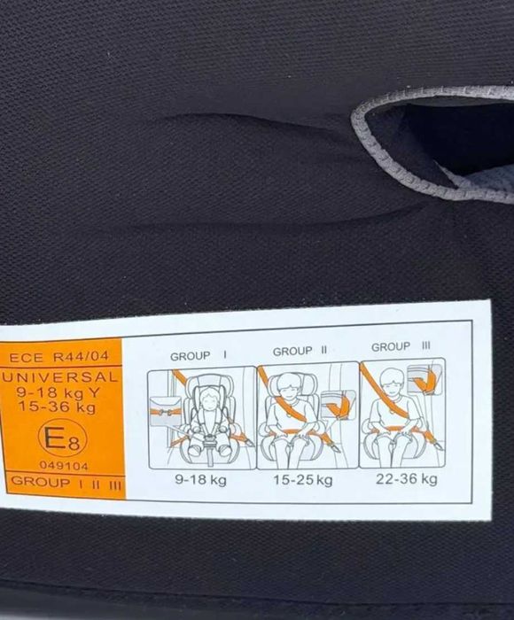 Дитяче універсальне автокрісло від 1 до 12 років 9-36 кг