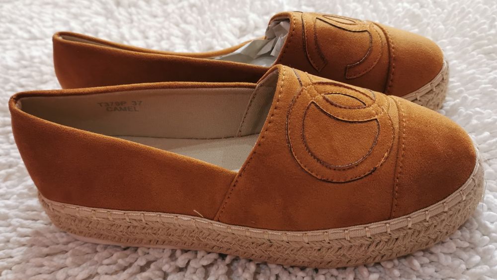 Buty espadryle makasyny platforma