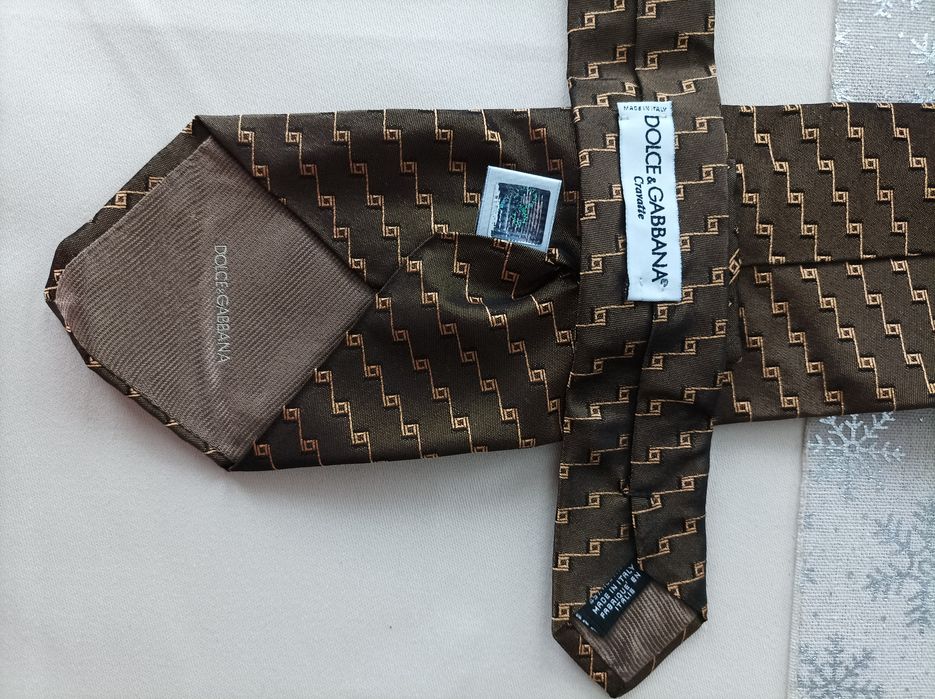 Dolce & Gabbana krawat jedwabny oryginalny