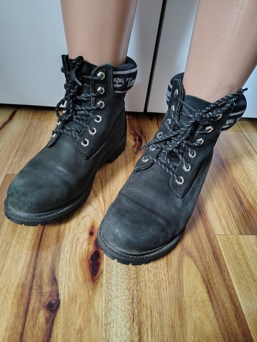 TIMBERLAND rozmiar 39 czarne buty, skóra naturalna