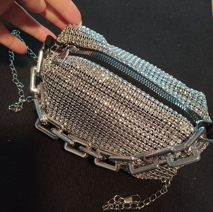 Torebka srebrna mała