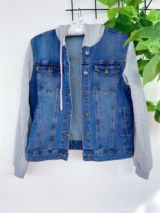 Kurtka jeansowa z kapturem damska