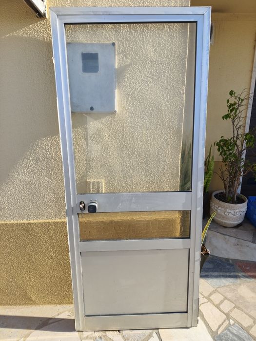 Porta alumínio com vidro 190x80