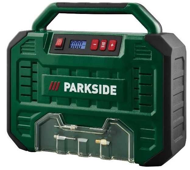 Nowy Przenośny Kompresor PARKSIDE PMK 150 A1 Wyświetlacz 12V/230V W-wa