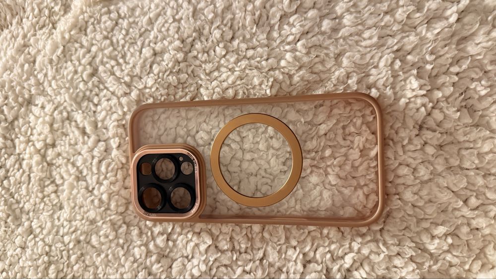 Capa iphone 16 pro com magsafe rose gold