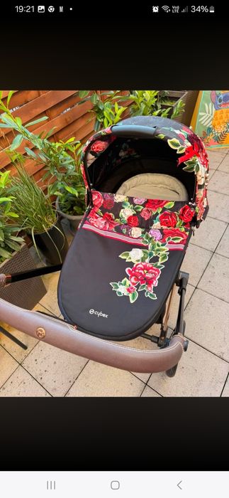 Wózek Cybex 4.0 2w1 bardzo zadbany. SPRING BLOSSOM DARK