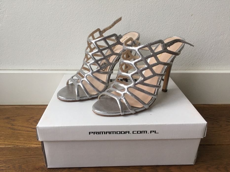 Szpiki, sandały Prima Moda srebrne 38